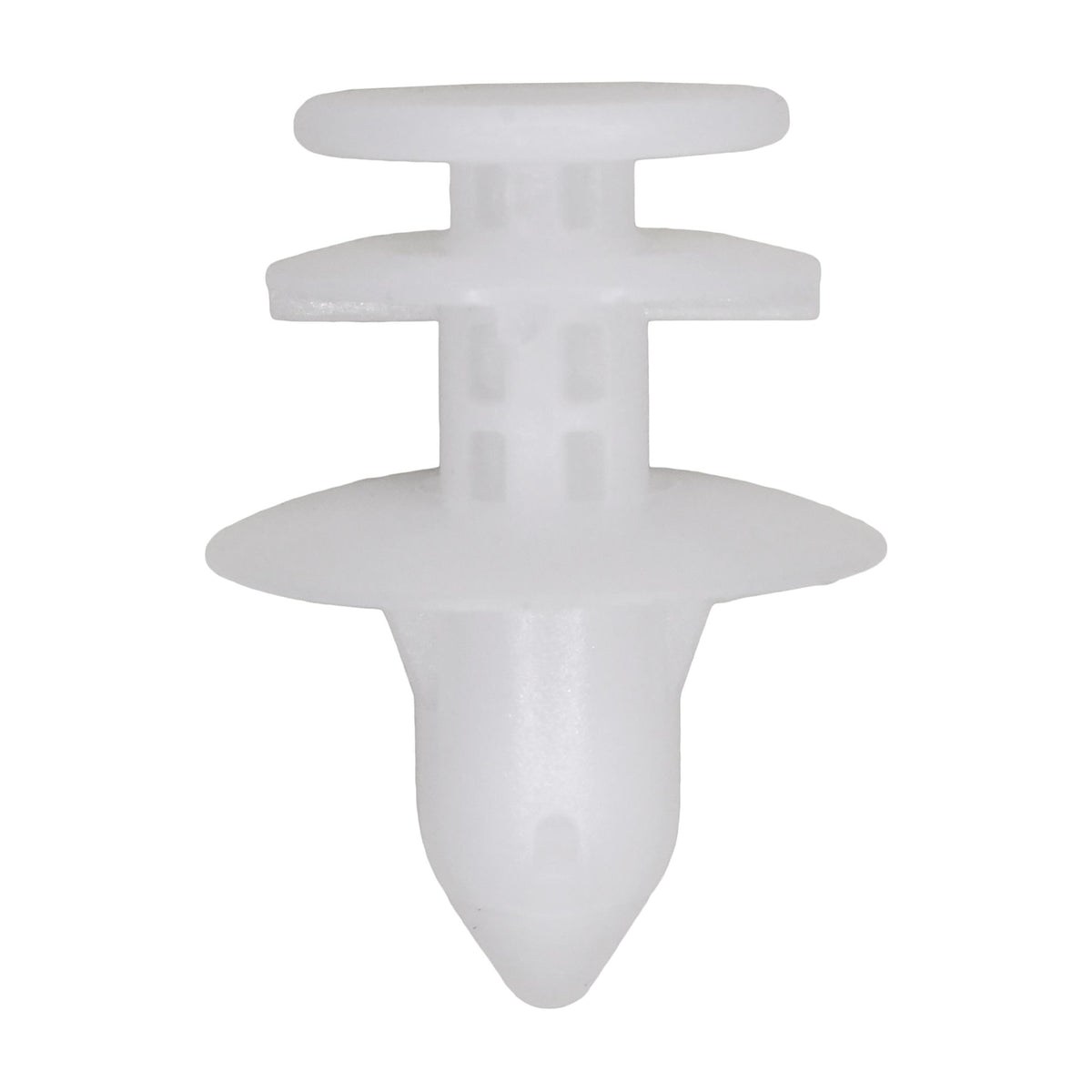 9mmx15mm White Nylon Triple Head Trim Panel Christmas Tree Retainer, 22mm Head