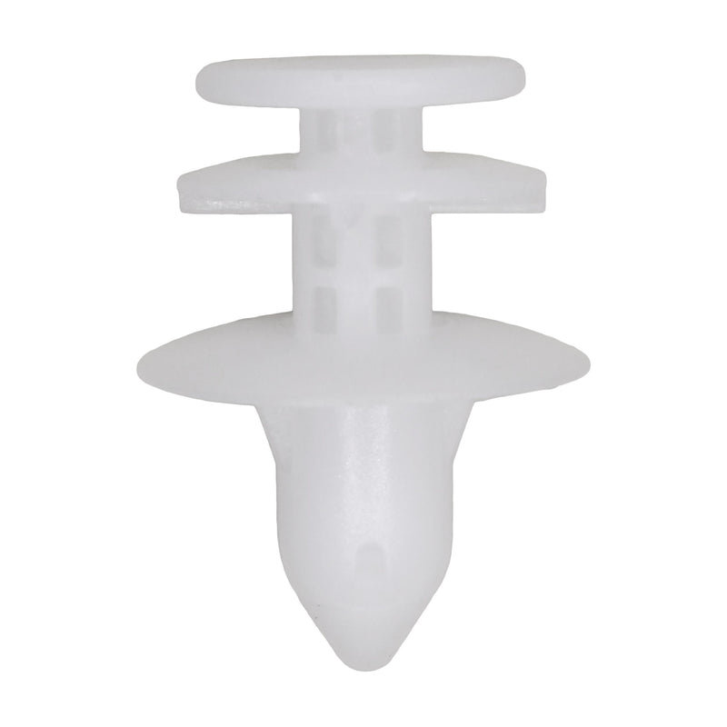 9mmx15mm White Nylon Triple Head Trim Panel Christmas Tree Retainer, 22mm Head