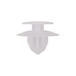 9mmx9mm White Nylon Double Head Rocker Panel Clip, 18mm Head