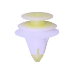 10mmx13mm Yellow & White Nylon Triple Head Molding Christmas Tree Retainer, 18mm Head