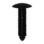 7.5mmx33mm Black Nylon Single Head Fender Flare Christmas Tree Retainer, 18mm Head