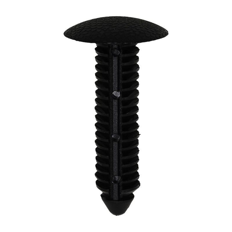 7.5mmx33mm Black Nylon Single Head Fender Flare Christmas Tree Retainer, 18mm Head