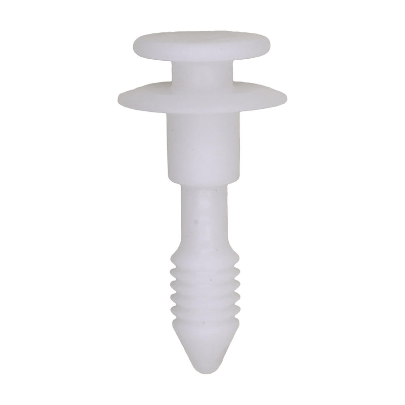 7mmx26mm White Nylon Double Head Trim Panel Drive Pin, 16mm Head