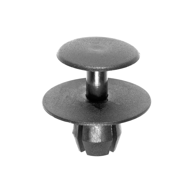 8.5mmx9mm Black Push-Type Retainer with Open End, 20mm Head