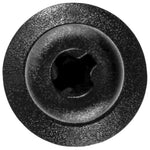 5mmx11mm Black Screw-Type Retainer with Open End, 12mm Head