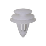 9mmx14mm White Nylon Triple Head Trim Panel Christmas Tree Retainer, 18mm Head