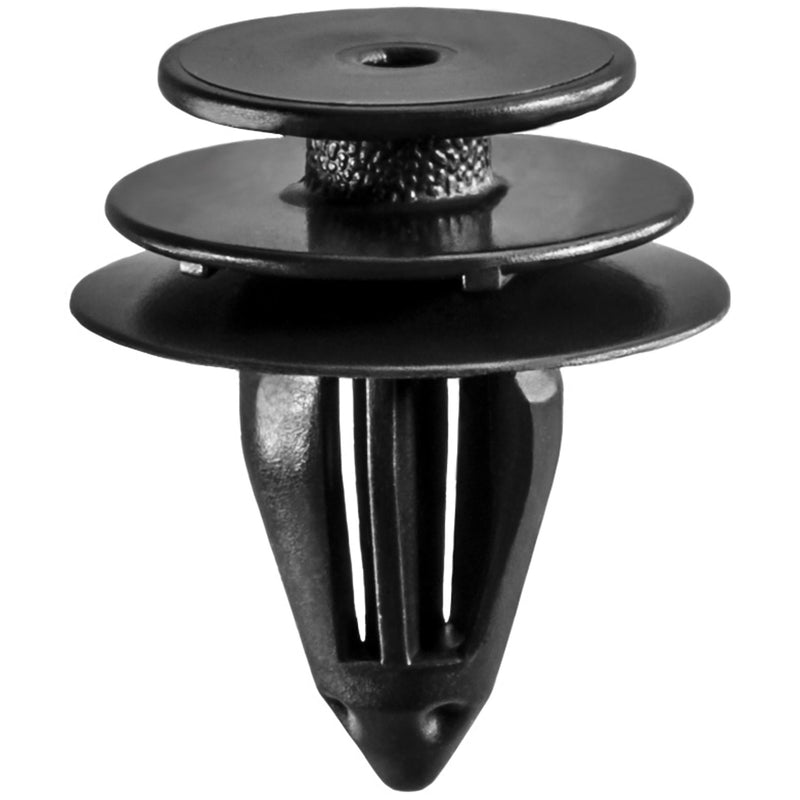 9mmx15mm Black Nylon Triple Head Trim Panel Christmas Tree Retainer, 18mm Head