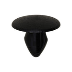 9.5mmx15mm Black Nylon Single Head Trim Panel Christmas Tree Retainer, 20mm Head