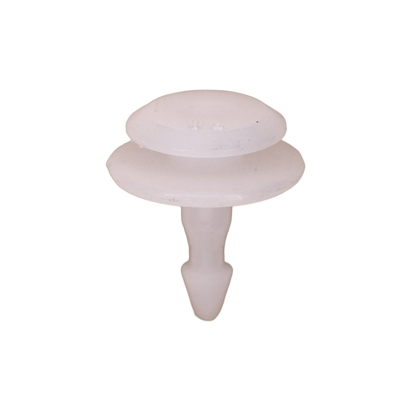 4mmx13mm White Nylon Double Head Cowl Vent Christmas Tree Retainer, 16mm Head