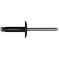 3/16" Specialty Rivet All Aluminum, 3/64"-23/64" Grip, Black Aluminum Body, Aluminum Mandrel, 5/8" Flange Diam