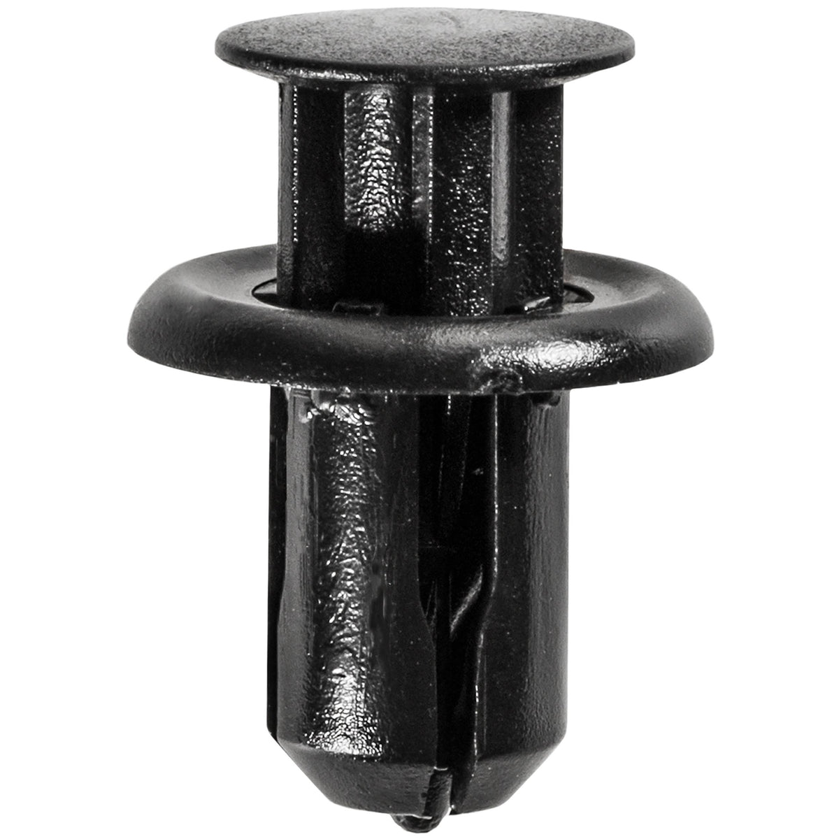 10mmx15mm Black Push-Type Retainer with Drive Pin, 19.5mm Head