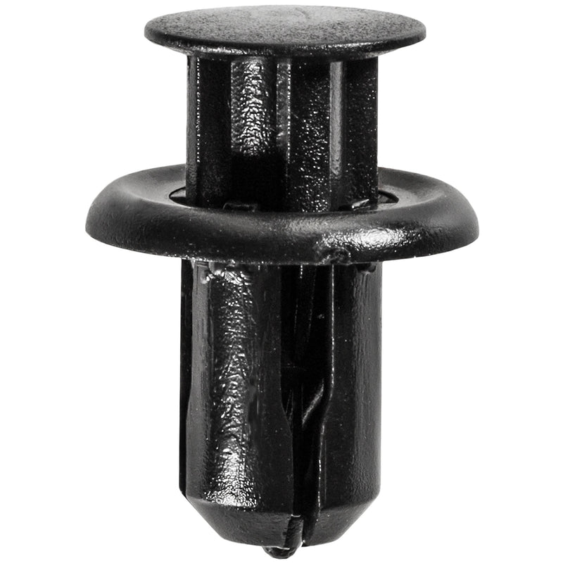 10mmx15mm Black Push-Type Retainer with Drive Pin, 19.5mm Head