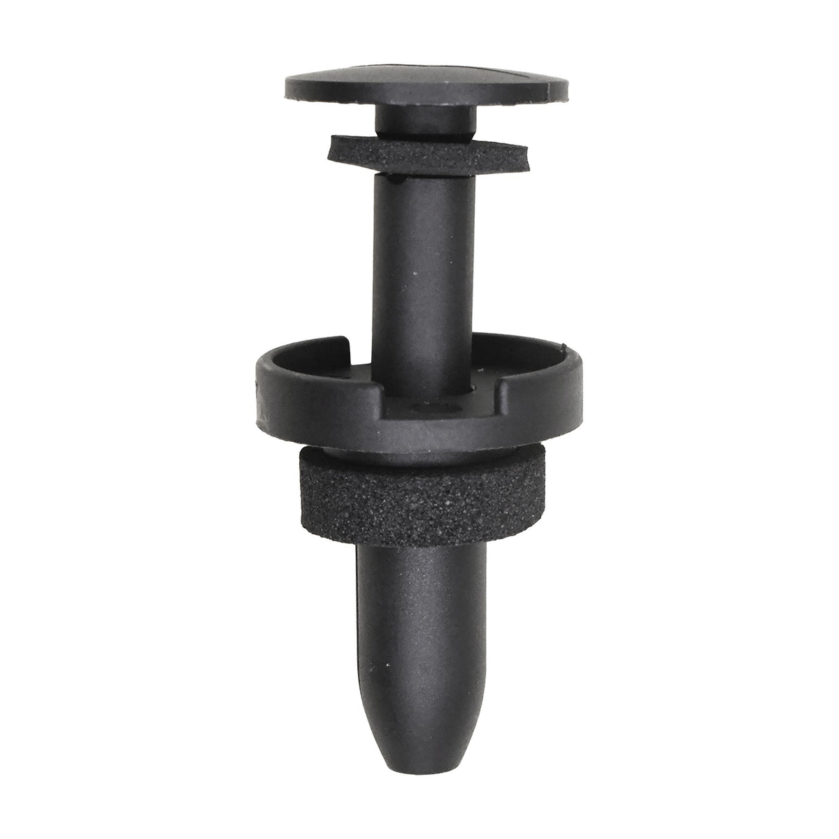 8mmx21mm Black Push-Type Retainer with Drive Pin, 18.5mm Head