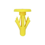 9mmx14.5mm Yellow Nylon Single Head Weatherstrip Christmas Tree Retainer, 10mm Head