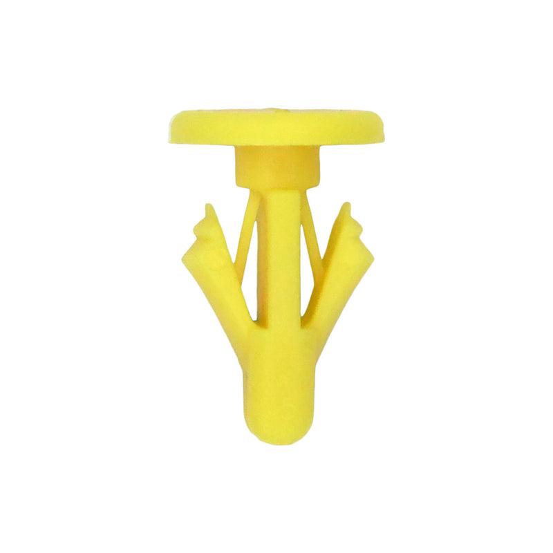9mmx14.5mm Yellow Nylon Single Head Weatherstrip Christmas Tree Retainer, 10mm Head