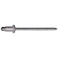 1/8" Specialty Rivet, 3/64"-1/8" Grip, Aluminum Body, Steel Mandrel, 15/64" Flange Diam