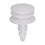 5/16"x13/16" White Nylon Triple Head Trim Panel Christmas Tree Retainer, 25/32" Head