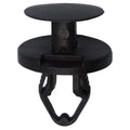 8.5mmx14mm Black Nylon Push-Type Retainer with Closed End, 19mm Head
