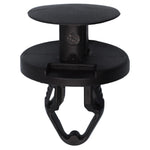 8.5mmx14mm Black Nylon Push-Type Retainer with Closed End, 19mm Head