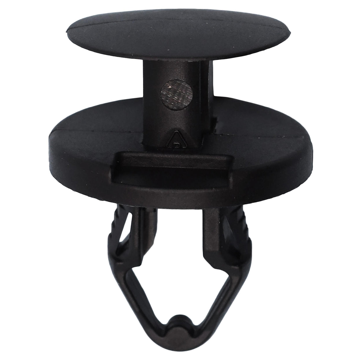 8.5mmx14mm Black Nylon Push-Type Retainer with Closed End, 19mm Head