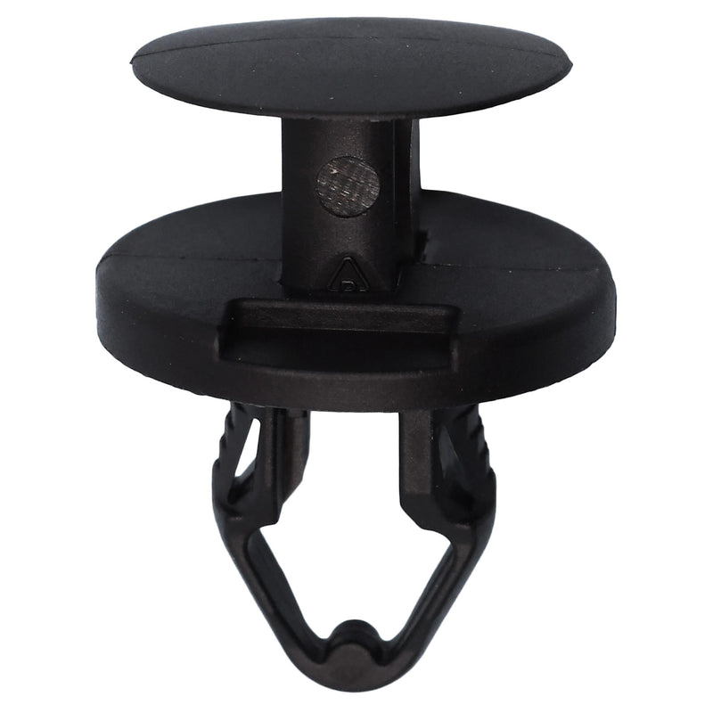 8.5mmx14mm Black Nylon Push-Type Retainer with Closed End, 19mm Head