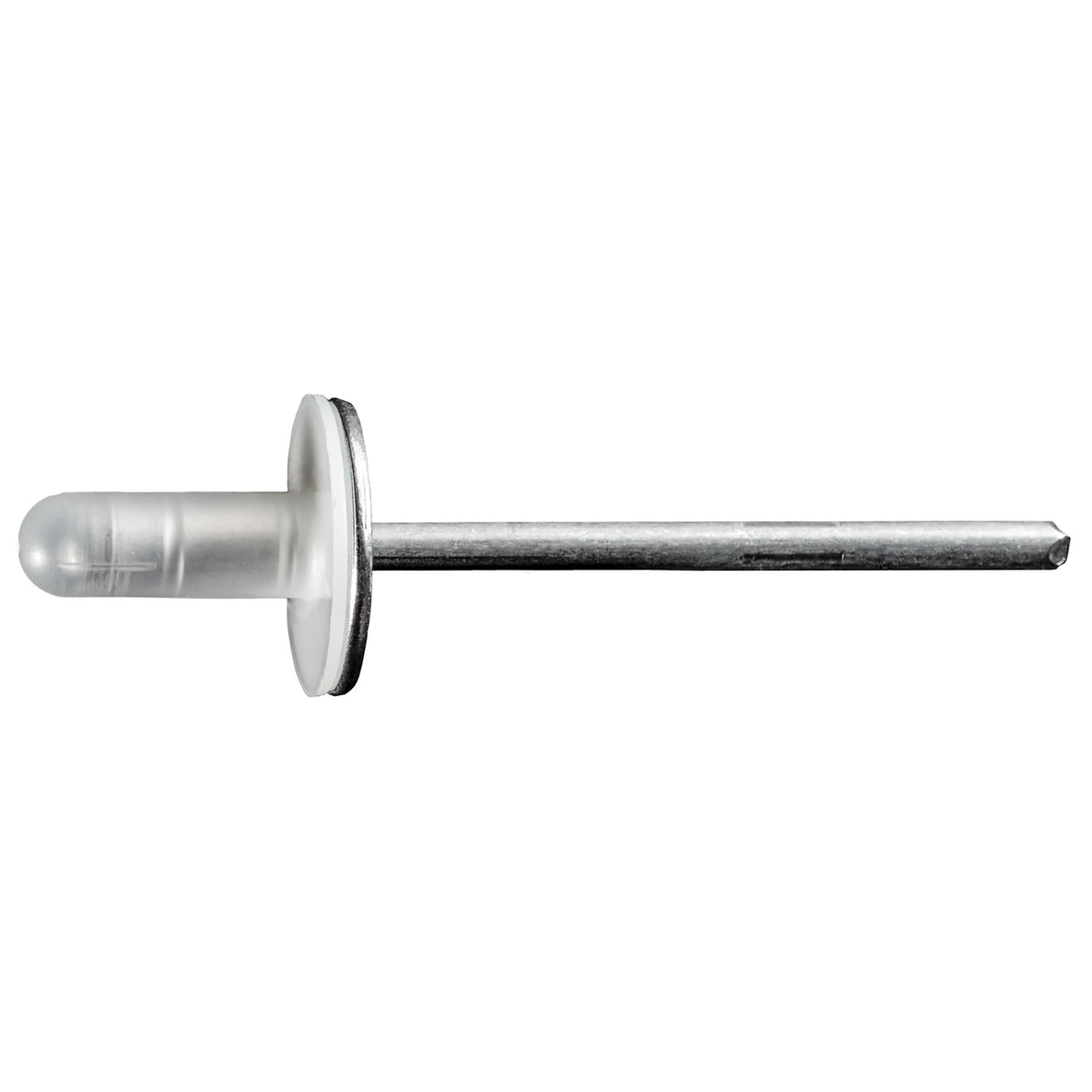 3/16" Specialty Rivet Aluminum And Steel, 1/16"-1/4" Grip, Aluminum Body, Aluminum Mandrel, 9/16" Flange Diam