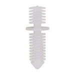 11/32"x7/16" & 7/8" White Nylon Double End Fir Tree Retainer, 1/2" Head