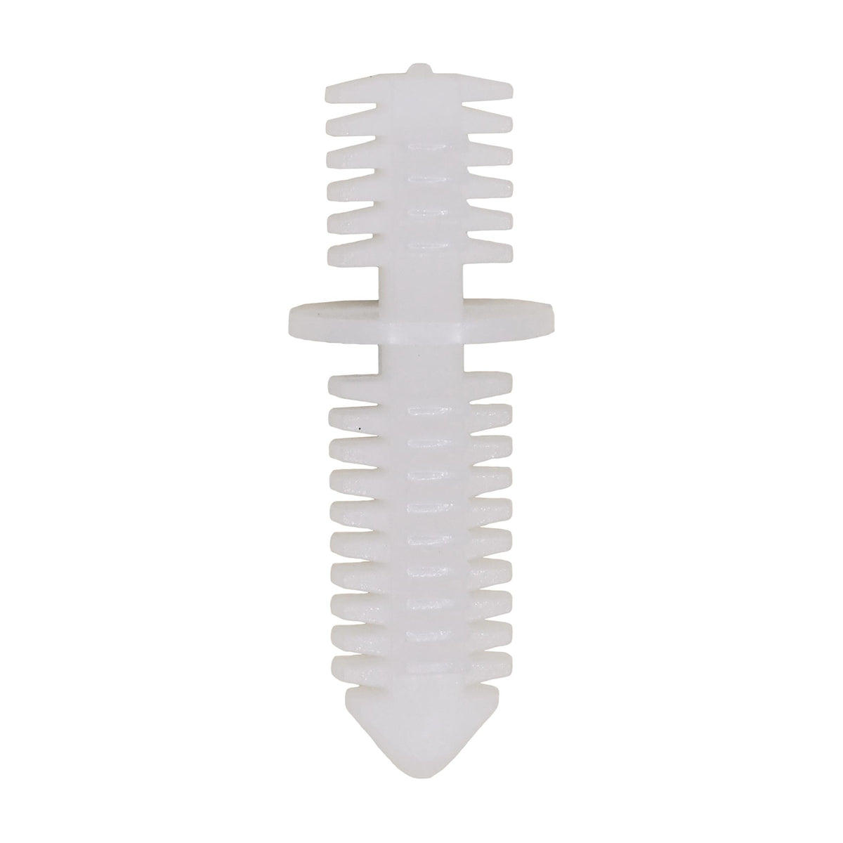 11/32"x7/16" & 7/8" White Nylon Double End Fir Tree Retainer, 1/2" Head