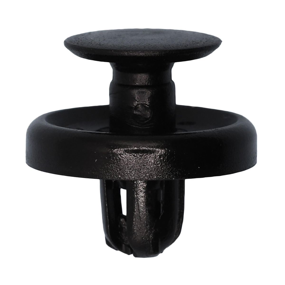 7mmx7.5mm Black Nylon Push-Type Retainer with Drive Pin, 18mm Head