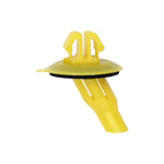 20mm Yellow Nylon Molding Clip, 18mm Head