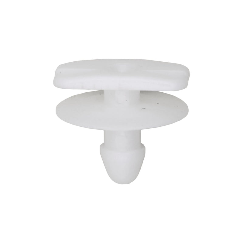 9mm White Nylon Molding Clip, 15mm Head