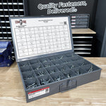 Dome Head Blind Pop Rivets Steel/Steel Mandrel Zinc Clear Assortment - 2036 PCS