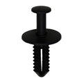 7mmx18mm Black Push-Type Retainer with Closed End, 16mm Head