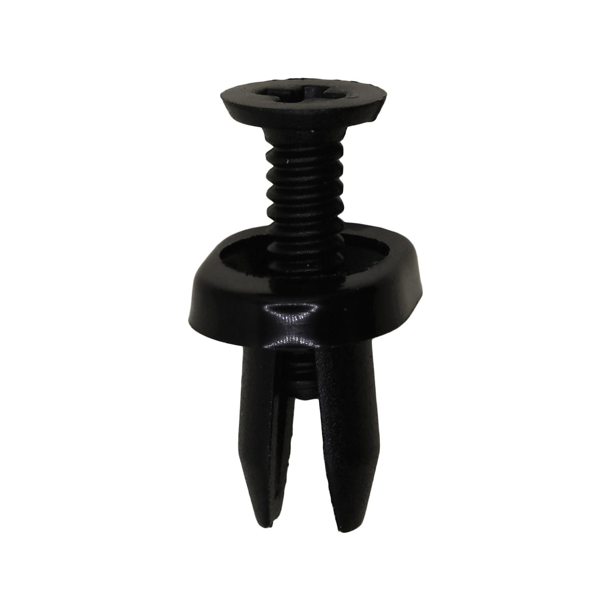 1/4"x7/8" Black Screw-Type Retainer with Closed End, 11/16" Head, Phillips