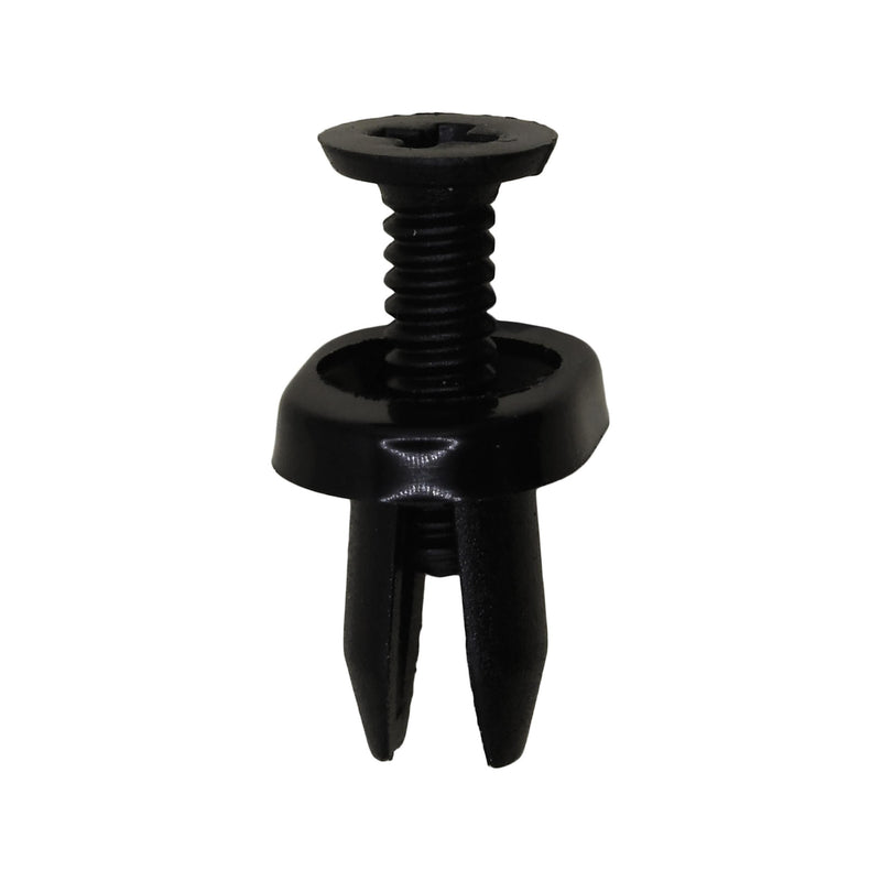1/4"x7/8" Black Screw-Type Retainer with Closed End, 11/16" Head, Phillips