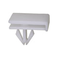 3/8"x9/16" White Nylon Molding Clip, 3/4"x1-1/32" Top Head Size