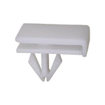3/8"x9/16" White Nylon Molding Clip, 3/4"x1-1/32" Top Head Size