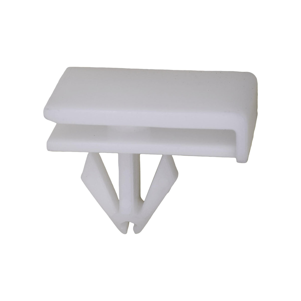 3/8"x9/16" White Nylon Molding Clip, 3/4"x1-1/32" Top Head Size