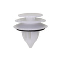 9mmx13mm White Nylon Triple Head Trim Panel Christmas Tree Retainer, 18mm Head