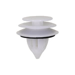 9mmx13mm White Nylon Triple Head Trim Panel Christmas Tree Retainer, 18mm Head