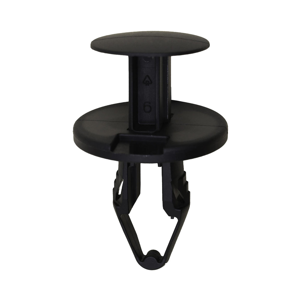 10.5mmx23mm Black Push-Type Retainer with Closed End, 25mm Head
