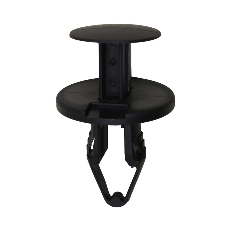 10.5mmx23mm Black Push-Type Retainer with Closed End, 25mm Head