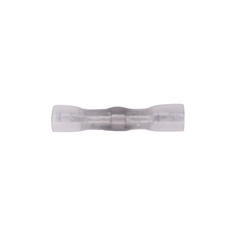 Clear Crimp And Solder Butt Connector, 22 Gauge