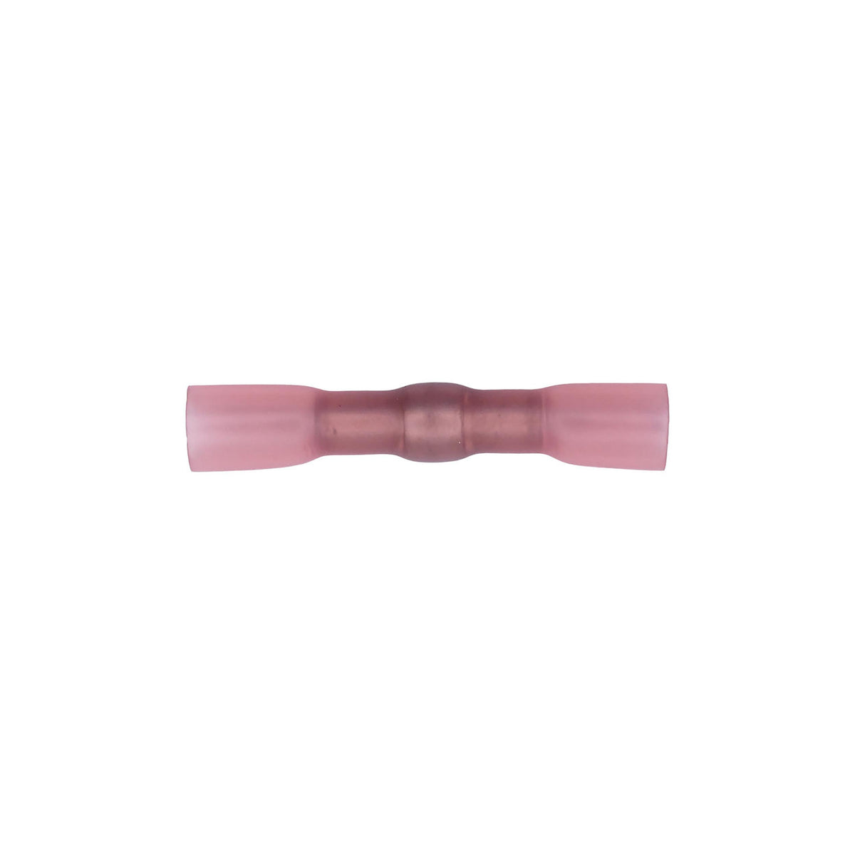 Red Crimp And Solder Butt Connector, 18 Gauge