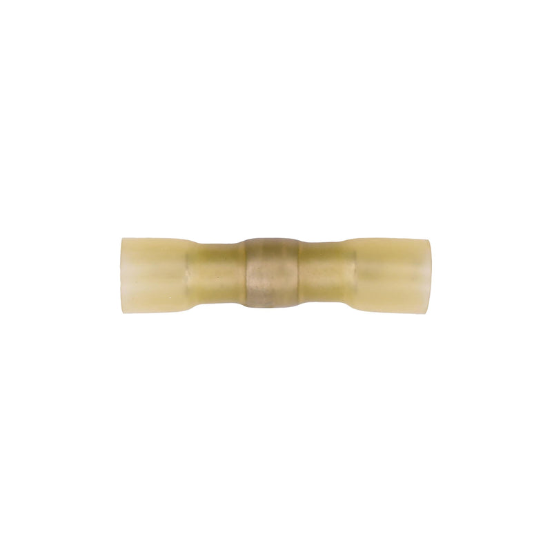 Yellow Crimp And Solder Butt Connector, 10 Gauge