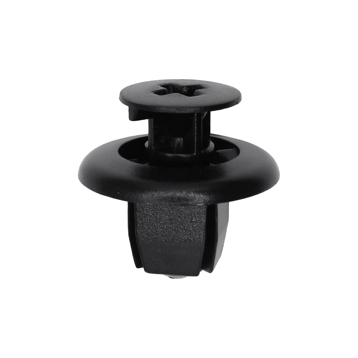 9mmx9mmx9mm Black Nylon Screw-Type Retainer with Open End, 20mm Head