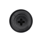 9mmx9mmx9mm Black Nylon Screw-Type Retainer with Open End, 20mm Head