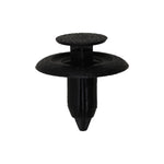 6mmx10mm Black Nylon Push-Type Retainer with Drive Pin, 18mm Head