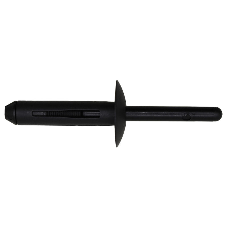 1/4" Black Nylon Rivet, 5/32" - 3/8" Grip Range