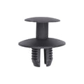 8mmx10mm Black Nylon Push-Type Retainer with Open End, 20mm Head